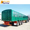30cbm truck high-quality three-axis 800mm side wall livestock cage heavy capacity light stake fence cargo trailer
