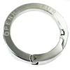 Round shape carabiner hook with link valve deluxe metal buckle