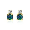 CZCITY Hot Selling Coloful Opal Stud Earrings for Women Wholesale 925 Sterling Silver Cubic Zirconia Earrings Jewelry