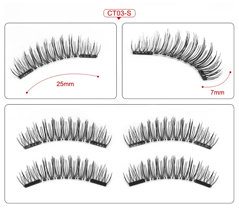 New fashion magnetic eyelashes false magnet lashes customized support