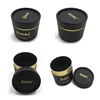 Private Label Round Black Kraft Candle Box Luxury Recycled Paper Tube Packaging