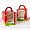Manufacturer Customized Food Grade Paper Christmas Cupcake Box With PET Clear Window