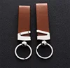 Brown leather keychain/ cheap custom fashion keychain leather/ wholesale leather key chain