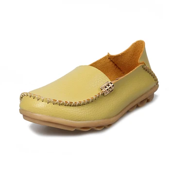 soft leather flat womens shoes