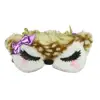 3D sleep mask cover light blocking eye patch custom private label pompom plush cute dog eye patch mask with bow 7892