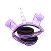 Dog ear unicorn headphones custom logo available magnetic headphones foldable head set earphone