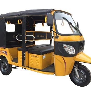 Factory Low Price Gas Powered Motor Tricycle Tuk Tuk Rickshaw With Roof ...