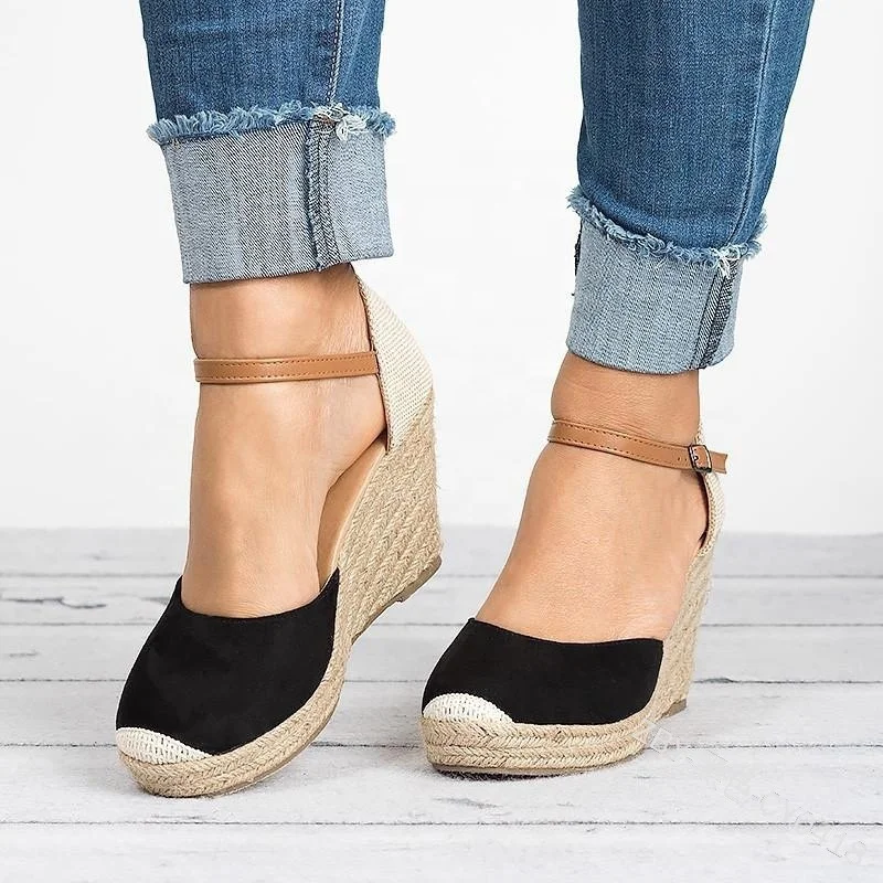 platform closed toe espadrille