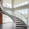 New arrival double stringer oak wood step CURVED staircase