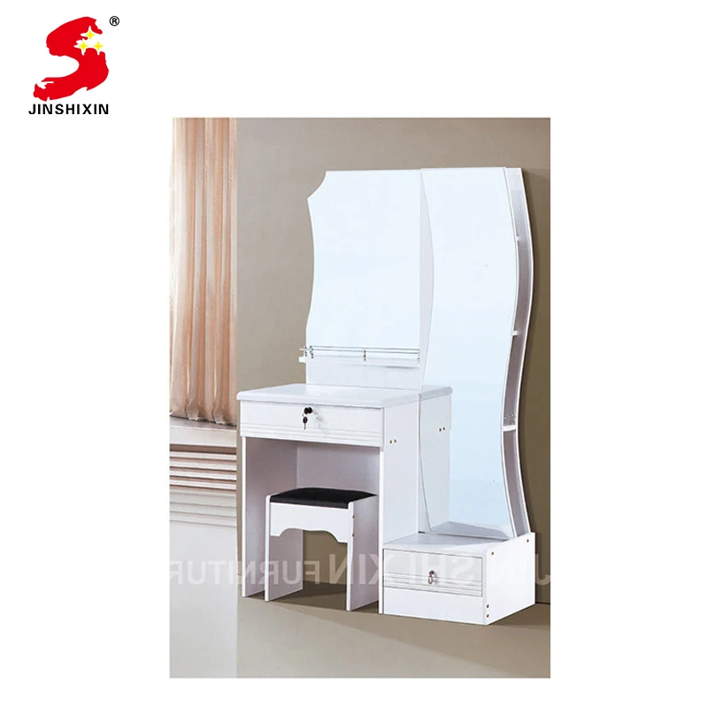 Wholesale White Color Pvc Surface Mdf Wooden Dressing Table With