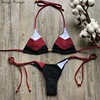 2019 new hot sale removable v neck Halter high leg thong sexy bikini string