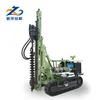 Mini ground hydraulic screw pile driver with electric starting diesel engine for solar farm project installation