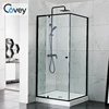 5x5 6 x 6 l shaped pivot door wet room custom design aluminum frame 2 sided glass enclosed shower cubicle