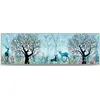 Diy Diamond Painting Cross Stitch Forest And Deer Round Diamond Mosaic Animals Home Decoration
