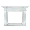 Living Room Bianco White Hunan Absolutely White Marble Fireplace Mantel