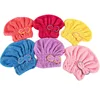 microfiber terry towel wrap soft touch absorbent woman bath head cap bathroom hair drying cap