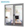 Hot sales basement adjustable aluminium double glass casement windows