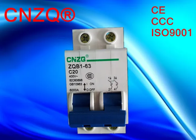 Hot Selling 4.5KA AC 400V Miniature Circuit Breaker 1p 2p 3p 4pole Durable Copper Material with LI Protection