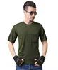 Wear resistance outdoor man cotton mountain army green t-shirt with pocket