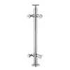 Exterior Stainless Steel frameless glass frosted deck railing / glass deck post