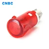 12.5mm high quality waterproof plastic red amber 12v 110v 120v 220v 24v led indicator light with pins