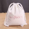 Reusable Factory Direct Sale Folding Eco Beauty suede Fabric Drawstring Bag pouch