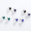 Trending hot products square jewel pearl ear studs personality stud earrings