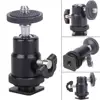360 degree Mini Tripod Ball Head Flash Bracket Holder Mount 1/4 Hot Shoe Adapter Ball Head with Lock For camera