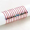 Simple Custom handmade red line bracelet Eye of Evil Charm Pull String Nylon Rope Bracelet