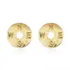Fancy 14K custom Gold Ball Round Push Back Studs 18k Gold Earrings For Women