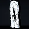 Wholesale Custom Hip Hop Casual Women Pants Night Sport Blank Reflective Pants For Women