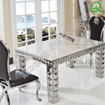 Wholesale Italian Glass Top Stainless Steel Dining Tables Buy Stainless Steel High Quality Dining Tables Dining Room Furniture Metal Dining Tables Cost Effective Dining Tables Product On Alibaba Com