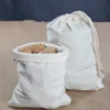 100% eco custom cotton canvas drawstring bag packaging for food
