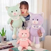 35cm Low MOQ Wholesale Fast Delivery Soft Green cat Stuffed Toys cat Mixed Design Claw Machine Soft Toy Plush Toy for kids