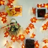 Maple Leaves vine string light holiday Fall Festival lighting christmas garland garden home decoration