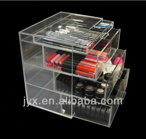 4 Drawer With Handle Acrylic Makeup Storage Box Acrylic Makeup