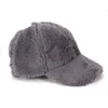 winter plush baseball cap , fleece lined baseball cap, winter hat and cap with top ball