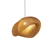 China Bamboo Art Natural Bamboo Weave Dome Shade Ceiling Light Bamboo Pendant Light