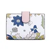 2019 new women's purse rfid wallet pvc vertical flower fabric hasp ladies wallet