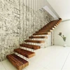 build floating staircase| glass marble stair like a gift