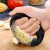 Household 304 Manual Garlic Presser Stainless Steel Garlic Ginger Rocker/Crusher/Chopper/Squeezer with Ergonomic Handle