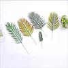 Factory direct sale plastic artificial leaves palm tree leaves artificial for flower wall