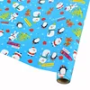 American Greetings Foil Christmas Bulk Gift Wrapping Paper Bundle with Gridlines, 3 Rolls; Snowmen, Snowflakes