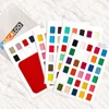Solids cotton lycra single jersey knit fabric swatch and color card