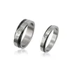 R-173 Xuping Jewelry popular carved honey words wedding and engagement stainless steel diamond ring set