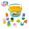 Safe plastic brilliant learn brick set house kid baby toy block for children
