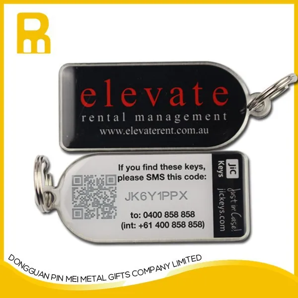 Custom Key Tags / Key Fobs Free Mould Fee Qr Code Key Tags / Key Chains