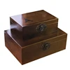 Vintage storage box small wood with lock extra large solid wood rectangular box small wooden candy box