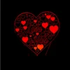 2018 popular heart shape 3D illusion light led table touch lamp night light