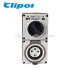 Combination electric switch and socket, rockets line 4 pin 10 amp socket with switch